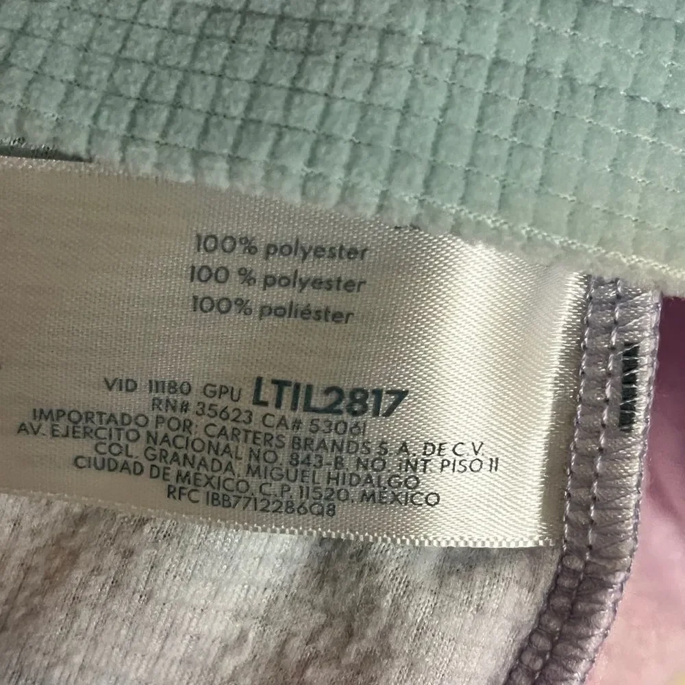 Carters Girls Fleece Pajamas Set Pjs Long Sleeve Sz 6 6X